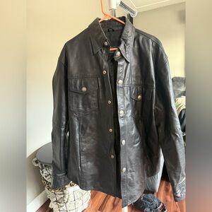 Xelement Black Leather Jacket